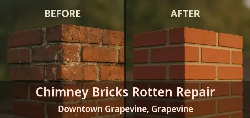 Chimney Bricks Rotten Repair Downtown Grapevine, Grapevine - TX