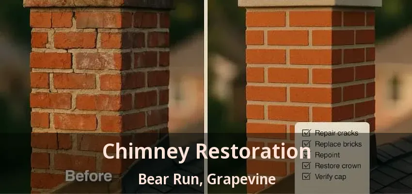 Chimney Restoration Bear Run, Grapevine - TX