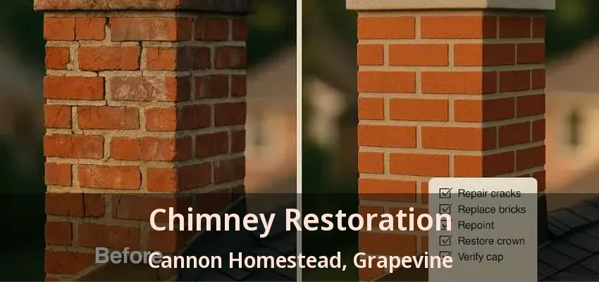 Chimney Restoration Cannon Homestead, Grapevine - TX