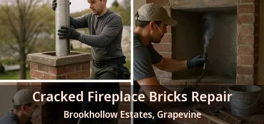 Cracked Fireplace Bricks Repair Brookhollow Estates, Grapevine - TX